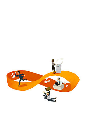 PSD 여자 남자 일러스트 비즈니스 사람 여러명 일상 사무실 자유 업무 탈출 일상탈출 뫼비우스의띠 국내일러스트 다수 컨셉 라이프 작업 파일형식