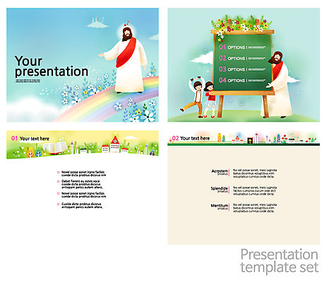 템플릿 편집 여자 남자 기독교 종교 텍스트 사람 여러명 세트 예수 프레젠테이션 문서템플릿 레이아웃 문서 제안서 이미지템플릿 AI파일 다수 신_종교 파일형식 벡터