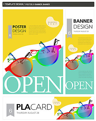 PSD 템플릿 배너 배너템플릿 잡화 가로배너 ZIP 포스터 세로배너 안경 백그라운드 이벤트 사람없음 쇼핑 세트 현수막 오픈 안경점 가로 세로 상점 파일형식