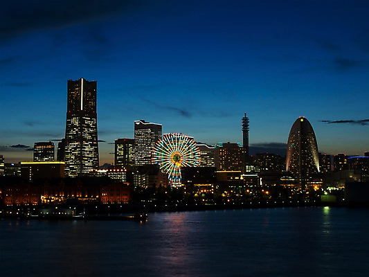 포토 JPG 해외풍경 해외 바다 야경 하늘 조명 사람없음 야외 건물 빛 도시풍경 일본 도시 저녁 요코하마 국내포토 건축물 아시아 풍경 야간 파일형식 풍경_경치