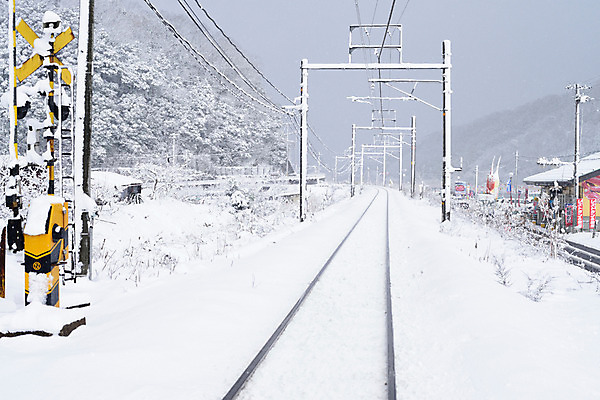 포토 JPG 주간 해외풍경 해외 계절 겨울 자연 풍경 사람없음 야외 일본 기찻길 눈 국내포토 자연요소 아시아 날씨 생태계 파일형식