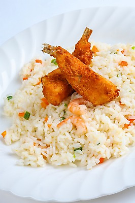 포토 JPG 접시 음식 채소 밥 새우 실내 사람없음 튀김 필라프 일본음식 국내포토 식기 갑각류 내부 파일형식