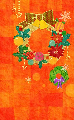 PSD 꽃 리본 크리스마스장식 크리스마스 겨울 일러스트 사람없음 장식 화관 종 눈 국내일러스트 자연요소 식물 계절 기념일 날씨 파일형식