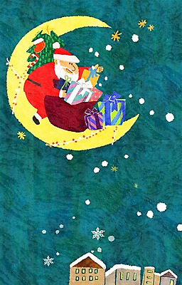 PSD 캐릭터 노년 남자 크리스마스 겨울 일러스트 선물 한명 사람 성인 야외 선물상자 크리스마스트리 산타클로스 마을 달 눈 야간 산타캐릭터 일러캐릭터 자연요소 1 계절 기념일 날씨 상자 파일형식