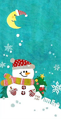 PSD 모자 크리스마스 겨울 일러스트 눈사람 사람없음 야외 크리스마스트리 마을 달 눈 국내일러스트 자연요소 잡화 계절 기념일 날씨 파일형식