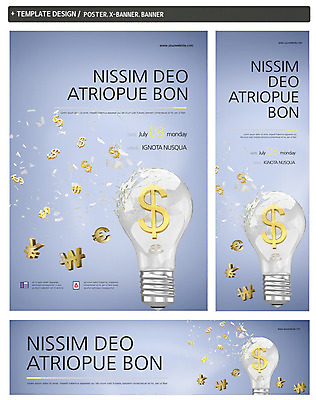 PSD 템플릿 배너 배너템플릿 가로배너 ZIP 포스터 세로배너 백그라운드 비즈니스 전구 사람없음 금융 경제 세트 달러 손상 유로 현수막 원화 화폐기호 엔 파편 기호 컨셉 돈 가로 세로 화폐 파일형식