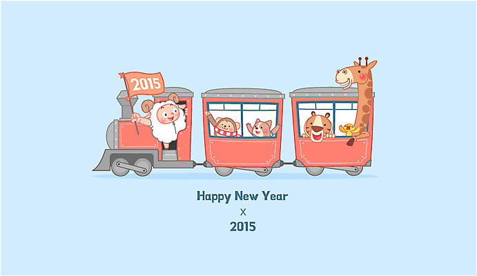 동물 캐릭터 동물캐릭터 백그라운드 일러스트 새해 사람없음 기차 새해인사 원숭이 깃발 양띠 양 강아지 기린 신년캐릭터 2015년 해피뉴이어 양캐릭터 국내일러스트 일러캐릭터 AI파일 카드프레임 육상교통 포유류 대중교통 프레임 반려동물 십이지신 인사 개 연도 파일형식 벡터