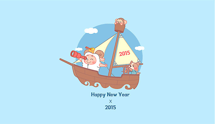 동물 캐릭터 동물캐릭터 백그라운드 일러스트 새해 항해 사람없음 망원경 새해인사 양띠 양 강아지 신년캐릭터 2015년 해피뉴이어 양캐릭터 선박 국내일러스트 일러캐릭터 AI파일 카드프레임 수상교통 배_교통 포유류 프레임 반려동물 십이지신 인사 개 연도 파일형식 벡터