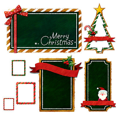 PSD 남자 리본 스티커 크리스마스 일러스트 프레임 한명 사람 컬러풀 크리스마스트리 산타클로스 라벨 칠판 프레임일러스트 남자만 남자한명만 국내일러스트 1 기념일 컬러 파일형식