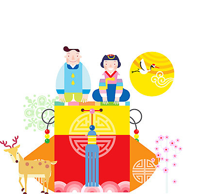 부부 여자 남자 겨울 일러스트 사슴 새해 복주머니 사람 성인 두명 태양 인사 한복 연말연시 성인만 국내일러스트 AI파일 자연요소 한국전통 커플 계절 포유류 전통소품 예절 전통의상 파일형식 벡터