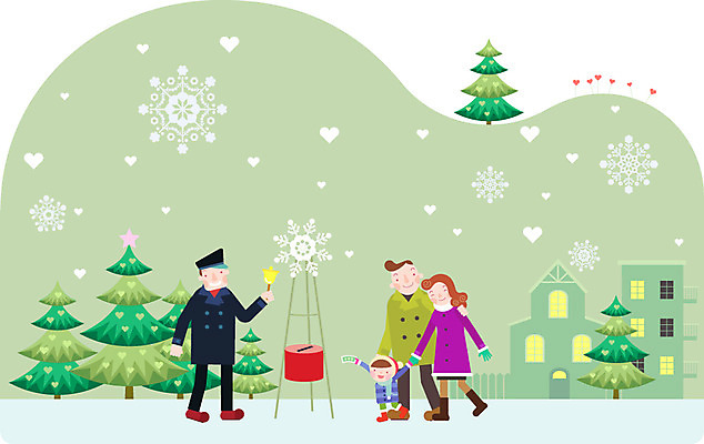 나무 여자 남자 어린이 겨울 일러스트 가족 엄마 눈꽃 사람 여러명 눈 아빠 연말연시 구세군 성금 국내일러스트 AI파일 자연요소 식물 계절 다수 관계 날씨 눈_날씨 파일형식 벡터