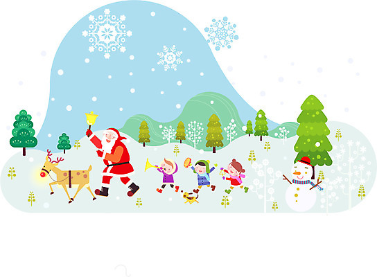 여자 남자 어린이 크리스마스 겨울 연주 일러스트 눈사람 산 눈꽃 사람 여러명 성인 산타클로스 루돌프 눈 악단 연말연시 국내일러스트 AI파일 자연요소 계절 기념일 음악 다수 날씨 사슴 눈_날씨 파일형식 벡터
