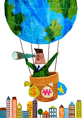 PSD 캐릭터 건축물 남자 지구 백그라운드 일러스트 비즈니스 한명 사람 금융 경제 망원경 열기구 관찰 직장인 비즈니스맨 비즈니스캐릭터 남자만 남자한명만 국내일러스트 일러캐릭터 직업 1 건축 항공교통 모션 파일형식