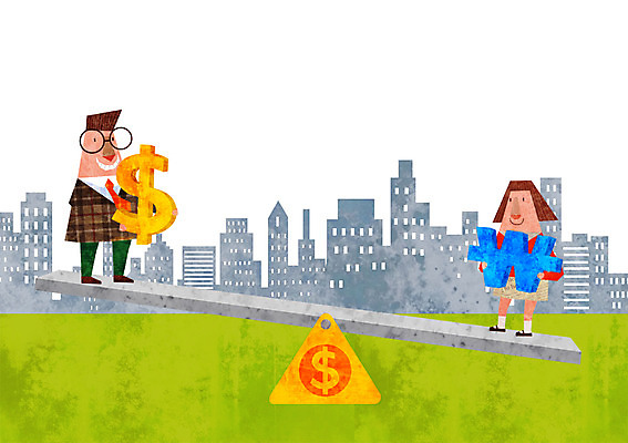 PSD 캐릭터 여자 남자 백그라운드 일러스트 비즈니스 사람 두명 금융 경제 달러 직장인 비즈니스맨 비즈니스우먼 화폐기호 무게 비즈니스캐릭터 시소 국내일러스트 일러캐릭터 직업 기호 돈 놀이기구 화폐 파일형식