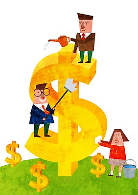 PSD 캐릭터 여자 남자 백그라운드 일러스트 비즈니스 사람 세명 금융 경제 달러 직장인 비즈니스맨 비즈니스우먼 화폐기호 청소 비즈니스캐릭터 국내일러스트 일러캐릭터 직업 기호 돈 화폐 파일형식