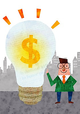 PSD 캐릭터 남자 백그라운드 일러스트 비즈니스 전구 아이디어 한명 사람 금융 경제 달러 직장인 비즈니스맨 비즈니스캐릭터 남자만 남자한명만 국내일러스트 일러캐릭터 직업 1 컨셉 돈 파일형식