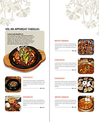 PSD 템플릿 편집 표지디자인 북디자인 꽃 내지 한식 음식 리플렛 백그라운드 채소 2단접지 북커버 김치 육류 돼지고기 팜플렛 사람없음 요식업 버섯 가격 구이 메뉴 뚝배기 삼겹살 철판 메뉴판 이미지템플릿 식물 산업 식재료 파일형식