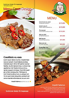 PSD 동물 템플릿 편집 캐릭터 접시 표지디자인 북디자인 내지 한식 음식 리플렛 백그라운드 2단접지 북커버 젓가락 고추 육류 돼지고기 팜플렛 사람없음 요식업 돼지 가격 구이 메뉴 메뉴판 불판 이미지템플릿 식기 산업 채소 식재료 포유류 수저 파일형식