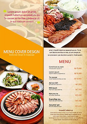 PSD 템플릿 편집 그릇 접시 표지디자인 북디자인 내지 한식 음식 리플렛 백그라운드 채소 2단접지 북커버 반찬 육류 팜플렛 사람없음 요식업 샐러드 가격 메뉴 메뉴판 오리고기 훈제오리 이미지템플릿 식기 산업 식재료 오리 훈제 파일형식