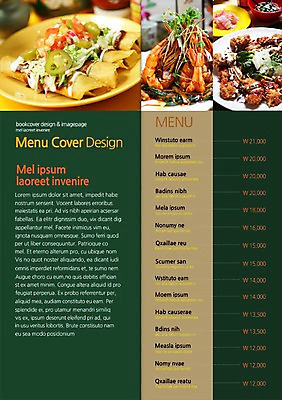 PSD 템플릿 편집 접시 표지디자인 북디자인 내지 음식 리플렛 백그라운드 채소 2단접지 북커버 새우 팜플렛 사람없음 장식 요식업 튀김 가격 메뉴 메뉴판 새우요리 이미지템플릿 식기 산업 갑각류 파일형식