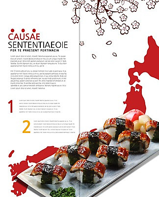 PSD 식물 템플릿 편집 접시 표지디자인 북디자인 꽃 내지 음식 리플렛 백그라운드 지도 2단접지 북커버 어류 팜플렛 사람없음 요식업 일본 초밥 나뭇가지 장어 락교 일본지도 장어초밥 일본음식 이미지템플릿 나무 식기 산업 아시아 수중동물 염교 파일형식