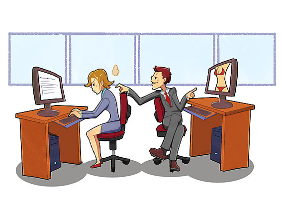 PSD 여자 남자 백그라운드 의자 일러스트 회사 비즈니스 탁자 실내 사람 성인 두명 비즈니스라이프 컴퓨터 비즈니스맨 비즈니스우먼 범죄 구출 보호 위험 영상 성범죄 성희롱 음란물 성인만 국내일러스트 라이프스타일 가구 컨셉 내부 전자제품 도움 직장인 파일형식