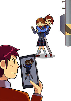 PSD 여자 남자 백그라운드 일러스트 청소년 사람 성인 야외 세명 스마트폰 사진촬영 촬영 범죄 구출 보호 위험 스킨십 범죄인 증거 성범죄 성추행 신고 국내일러스트 컨셉 핸드폰 스마트기기 도움 파일형식