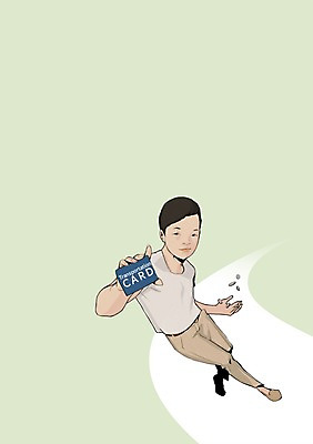 PSD 남자 길 백그라운드 돈 일러스트 한명 사람 성인 동전 예절 공공예절 교통카드 남자만 남자한명만 성인남자만 성인만 국내일러스트 1 신용카드 재산 파일형식