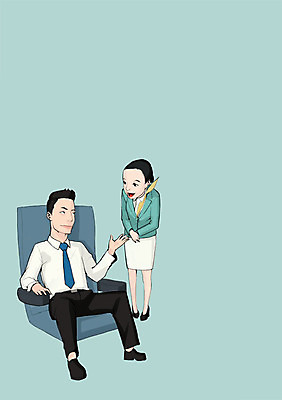 PSD 공공시설 여자 남자 백그라운드 의자 일러스트 비즈니스 사람 성인 두명 예절 비즈니스맨 승무원 부름 공공예절 기내 성인만 국내일러스트 직업 가구 모션 직장인 시설 공공장소 파일형식
