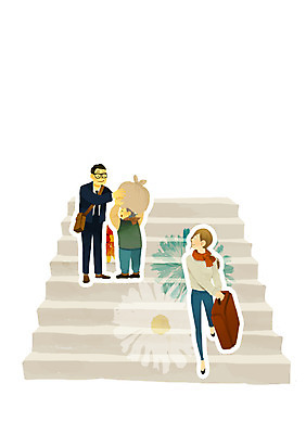 PSD 서양인 외국인 여자 노년 남자 할머니 여행 백그라운드 꽃무늬 일러스트 사람 성인 세명 계단 한국인 짐 예절 체험 즐거움 소통 국내여행 선행 노인만 성인만 국내일러스트 꽃 감정 컨셉 무늬 동양인 인종 파일형식