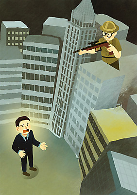 PSD 남자 일러스트 비즈니스 사람 정장 성인 야외 두명 건물 구직 도시 도움 비즈니스맨 선택 야간 저격수 함정 헤드헌팅 남자만 성인남자만 성인만 국내일러스트 자연요소 건축물 옷 컨셉 직장인 서비스 파일형식