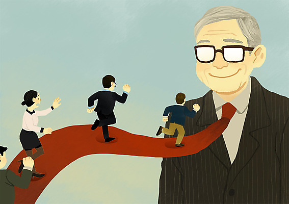 PSD 여자 남자 백그라운드 일러스트 비즈니스 넥타이 사람 정장 여러명 성인 달리기 구직 도움 비즈니스맨 선택 사장 직원 헤드헌팅 성인만 국내일러스트 잡화 옷 다수 컨셉 모션 직장인 서비스 파일형식