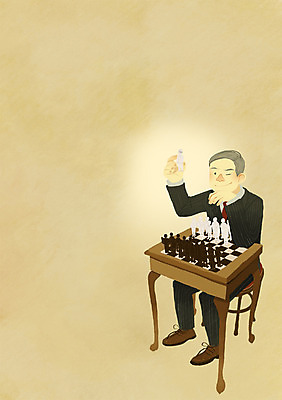 PSD 남자 백그라운드 의자 일러스트 비즈니스 탁자 한명 사람 정장 성인 구직 게임 말_게임 도움 비즈니스맨 체스 선택 체스판 헤드헌팅 남자만 남자한명만 성인남자만 성인만 국내일러스트 1 옷 가구 컨셉 놀이 직장인 서비스 파일형식