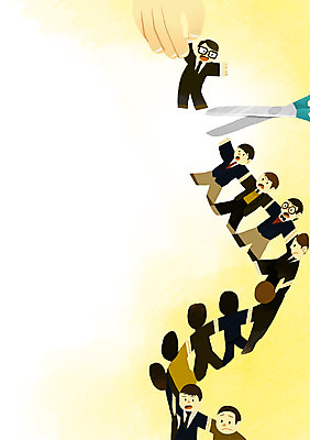 PSD 남자 종이 일러스트 비즈니스 가위 손잡이 사람 정장 여러명 성인 신체부위 구직 도움 비즈니스맨 선택 슬라이스 종이팝업 헤드헌팅 남자만 성인남자만 성인만 국내일러스트 옷 다수 컨셉 문구용품 직장인 서비스 파일형식