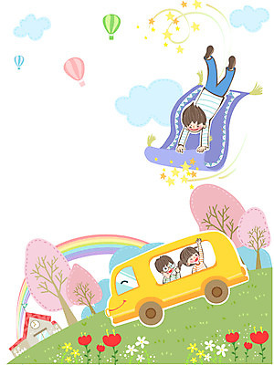 나무 식물 구름 여자 어린이교육 교육 남자 꽃 별 어린이 백그라운드 무지개 일러스트 학교 프레임 사람 잔디 세명 카펫 열기구 스쿨버스 등교 어린이만 국내일러스트 AI파일 자연요소 항공교통 버스 등하교 파일형식 벡터