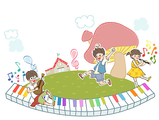 식물 구름 여자 어린이교육 교육 남자 어린이 악기 음악 컬러 백그라운드 음표 일러스트 학교 사람 잔디 세명 컬러풀 버섯 기타 피아노건반 건반 건반악기 어린이만 국내일러스트 AI파일 자연요소 기호 현악기 문화예술 피아노 파일형식 벡터