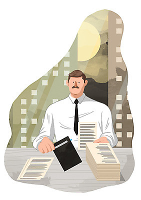PSD 남자 중년 일러스트 비즈니스 탁자 실내 한명 사람 앉기 빌딩 상반신 성인 건물 보름달 업무 비즈니스맨 작업실 야간 문서 야근 남자만 남자한명만 성인남자만 성인한명만 성인남자한명만 중년만 중년남자만 중년남자한명만 성인만 국내일러스트 자연요소 1 건축물 가구 모션 내부 달 작업 직장인 파일형식