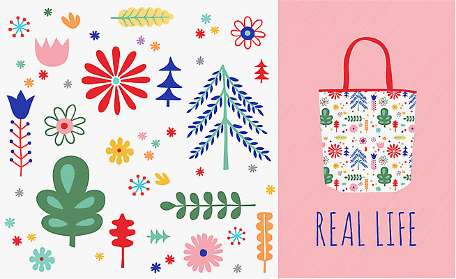 나무 디자인 꽃 백그라운드 무늬 꽃무늬 패턴 가방 일러스트 자연 북유럽 북유럽스타일 사람없음 패턴백그라운드 오브젝트 국내일러스트 AI파일 식물 잡화 유럽 생태계 스타일 파일형식 벡터