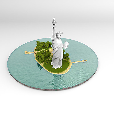 PSD 편집 편집이미지 여행 사람없음 물 관광지 3D 미국 뉴욕 자유의여신상 편집3D 자연요소 북아메리카 세계문화유산 디지털합성 파일형식