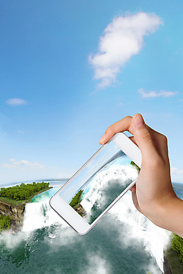 PSD 구름 편집 편집이미지 손 여행 하늘 한손 신체부위 관광지 스마트폰 3D 사진촬영 폭포 기념사진 나이아가라폭포 편집3D 자연요소 자연 사람 핸드폰 스마트기기 촬영 디지털합성 나이아가라 파일형식