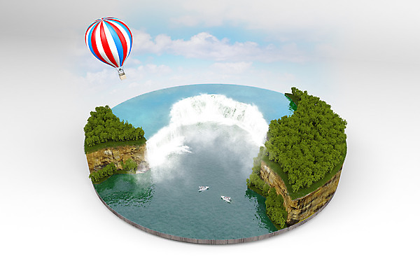 PSD 구름 편집 편집이미지 여행 하늘 사람없음 관광지 3D 폭포 열기구 나이아가라폭포 선박 편집3D 자연요소 수상교통 항공교통 자연 디지털합성 나이아가라 파일형식