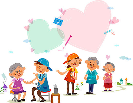 주간 여자 노년 남자 행복 일러스트 프레임 함께함 사람 여러명 야외 진료 의사 하트 봉사 도움 자원봉사자 의료봉사 노인만 성인만 국내일러스트 AI파일 자연요소 모양 감정 다수 컨셉 의학 성인 의료진 파일형식 벡터