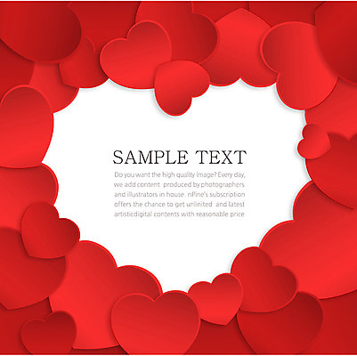 컬러 백그라운드 무늬 패턴 일러스트 프레임 사랑 사람없음 빨간색 하트 국내일러스트 AI파일 모양 감정 파일형식 벡터