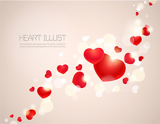 컬러 백그라운드 무늬 패턴 일러스트 프레임 사랑 사람없음 빨간색 빛 하트 국내일러스트 AI파일 모양 감정 파일형식 벡터