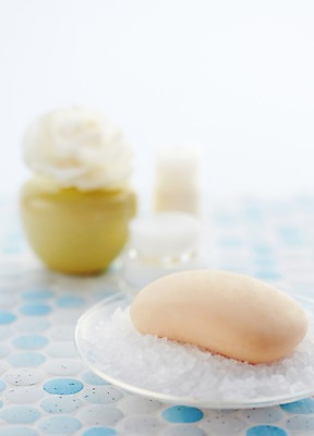 포토 JPG 스튜디오촬영 화분 생활용품 실내 사람없음 아웃포커스 위생용품 뷰티 욕실 미용용품 타일 오브젝트 비누 입욕소금 국내포토 촬영기법 내부 소금 파일형식