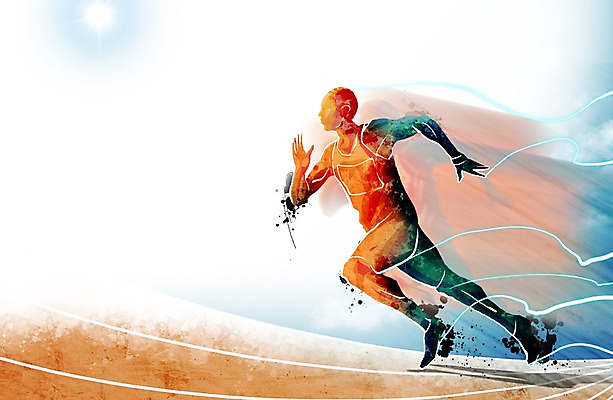 전신 PSD 남자 올림픽 일러스트 캘리그라피 운동선수 한명 사람 경기 빛 달리기 자신감 육상스포츠 열정 남자한명만 국내일러스트 1 감정 스포츠 모션 남자만 파일형식