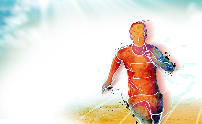 PSD 남자 스포츠 올림픽 일러스트 캘리그라피 한명 사람 상반신 빛 달리기 걷기 자신감 육상스포츠 열정 드로잉 경보 남자한명만 국내일러스트 1 감정 모션 미술 남자만 파일형식