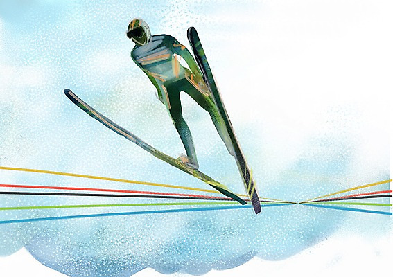 전신 PSD 계절 남자 겨울 일러스트 스키 겨울스포츠 동계올림픽 한명 사람 자신감 열정 스키점프 남자만 남자한명만 국내일러스트 1 감정 스포츠 올림픽 파일형식