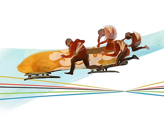 전신 PSD 계절 남자 겨울 일러스트 겨울스포츠 동계올림픽 사람 여러명 자신감 열정 봅슬레이 남자만 국내일러스트 감정 스포츠 다수 올림픽 파일형식