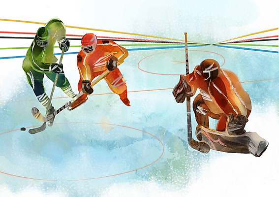 PSD 계절 남자 겨울 일러스트 겨울스포츠 동계올림픽 사람 세명 자신감 아이스하키 열정 남자만 국내일러스트 감정 스포츠 올림픽 하키 파일형식